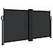 Tenda da Sole Laterale Retrattile Nera 120x1000 cm - Foto miniatura 1