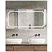 Specchio Da Bagno Con Luce Led Arromachnes 120 Cm 60 Cm Argento - Foto miniatura 1