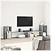 Mobili Tv Muro 2pz Grigio Cemento 100x30x50cm Legno Multistrato - Foto miniatura 3