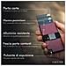 Portacarte In Alluminio - Adatto Per 12 Carte E Contanti - Sottile - Portafoglio Intelligente - Portafoglio Magsafe - Rosso - Foto miniatura 3