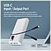 Power Bank Bolt-20pro 20000mah Ricarica Simultanea Di 3 Dispositivi 10w 2x Usb-a 1x Usb-c Bianco - Foto miniatura 4