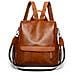 Zaino Da Donna In Pelle Pu Alla Moda - Borsa A Tracolla Elegante E Versatile Brown - Foto miniatura 1