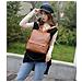Zaino Da Donna In Pelle Pu Alla Moda - Borsa A Tracolla Elegante E Versatile Brown - Foto miniatura 2