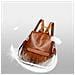 Zaino Da Donna In Pelle Pu Alla Moda - Borsa A Tracolla Elegante E Versatile Brown - Foto miniatura 5