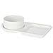Set 2 Pz Brunch Ciotola E Piatto In Porcellana 33x8x18 Cm. Colore Bianco - Foto miniatura 2