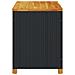 Contenitore Giardino Nero 110x55x63cm Polyrattan e Legno Acacia - Foto miniatura 5