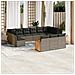 Set Divani da Giardino 13 pz con Cuscini Grigio in Polyrattan - Foto miniatura 2