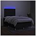 Letto a Molle con Materasso e LED Nero 120x190 cm in Tessuto - Foto miniatura 4