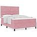 Letto a Molle con Materasso Rosa 160x200 cm Velluto - Foto miniatura 3