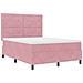 Letto a Molle con Materasso Rosa 160x200 cm Velluto - Foto miniatura 5