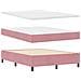 Letto a Molle con Materasso Rosa 160x200 cm Velluto - Foto miniatura 6