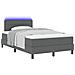 Letto Box Spring con Materasso & LED Grigio Scuro 120x190 cm Tessuto - Foto miniatura 1
