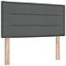 Letto Box Spring con Materasso & LED Grigio Scuro 120x190 cm Tessuto - Foto miniatura 7