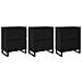 Sideboards 3 pcs Rovere nero 180 x 35 x 70 cm Legno multistrato - Foto miniatura 1