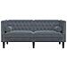 Divano Chesterfield Grigio scuro 174 x 74.5 x 70.5 cm Velluto - Foto miniatura 4