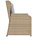 Panca Reclinabile da Giardino con Cuscini Beige in Polyrattan - Foto miniatura 5