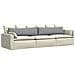 Cuscini da Divano 2 pcs Grigio chiaro 145 x 40 cm Tessuto - Foto miniatura 3