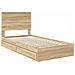 Letto con Contenitore con testiera Rovere Sonoma 100 x 200 cm - Foto miniatura 4