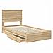 Letto con Contenitore con testiera Rovere Sonoma 100 x 200 cm - Foto miniatura 5