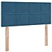 Letto con contenitore e LED Blu Scuro 120 x 200 cm Velluto - Foto miniatura 4