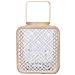 Lanterna In Rattan E Metallo Con Vetro 24x19x28h Cm - Foto miniatura 2