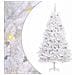 Albero di Natale Artificiale con Rami Pieghevoli Bianco 180 cm - Foto miniatura 1