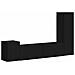 Set mobile TV Montaggio a parete 4 pcs Nero Legno multistrato - Foto miniatura 1