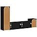 Set mobile TV Montaggio a parete 4 pcs Nero Legno multistrato - Foto miniatura 9