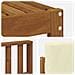 Set di divani da esterno con cuscino 6 pcs Naturale e Crema - Foto miniatura 5