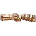Set divani 9 pcs Naturale Legno di Acacia Massello - Foto miniatura 3