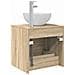 Mobiletto con Lavabo a Parete Rovere Sonoma 49,5 x 35 x 63 cm - Foto miniatura 4