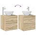 Mobiletto con Lavabo a Parete Rovere Sonoma 49,5 x 35 x 63 cm - Foto miniatura 7