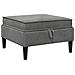 Pouf con Storage Grigio Scuro Velluto - Foto miniatura 1