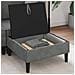Pouf con Storage Grigio Scuro Velluto - Foto miniatura 3
