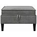 Pouf con Storage Grigio Scuro Velluto - Foto miniatura 4