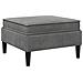 Pouf con Storage Grigio Scuro Velluto - Foto miniatura 6