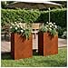 Vaso da giardino 2 pz Ruggine 50 x 40 x 75 cm Acciaio Corten - Foto miniatura 2