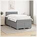 Letto box spring con materasso Grigio Chiaro 120 x 200 cm - Foto miniatura 2