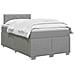 Letto box spring con materasso Grigio Chiaro 120 x 200 cm - Foto miniatura 5