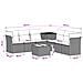 Set di divani 8 pz Nero Rattan sintetico e Acciaio - Foto miniatura 7