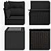 Set di divani 8 pz Nero Rattan sintetico e Acciaio - Foto miniatura 9