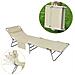 2 X Sdraio Pieghevole, lettini Prendisole, schienale Reclinabile, beige, ogs35-mi - Foto miniatura 4