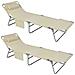 2 X Sdraio Pieghevole, lettini Prendisole, schienale Reclinabile, beige, ogs35-mi - Foto miniatura 13