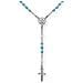 Collana In Argento 925 - Collezione Junior - Colore Rodio - Misura Unica Rosario Classico Junior Cristalli Azzurri - Foto miniatura 1