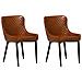 Set Di 2 Sedie Da Pranzo In Ecopelle Marrone Vintage Solano - Foto miniatura 26