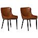 Set Di 2 Sedie Da Pranzo In Ecopelle Marrone Vintage Solano - Foto miniatura 8