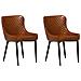 Set Di 2 Sedie Da Pranzo In Ecopelle Marrone Vintage Solano - Foto miniatura 14