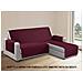 Copridivano Per Divani Con Penisola Lato Sinistro Modello Sphere Bordeaux 240 Cm Bordeaux - Foto miniatura 1