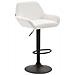 Sgabello Bar Braga in Similpelle - Sedia Cucina con Schienale e Braccioli Regolabile in Altezza - Sedia Sgabello Bancone Imbottita con Poggiapiedi Bianco Nero - Foto miniatura 1