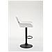 Sgabello Bar Braga in Similpelle - Sedia Cucina con Schienale e Braccioli Regolabile in Altezza - Sedia Sgabello Bancone Imbottita con Poggiapiedi Bianco Nero - Foto miniatura 3